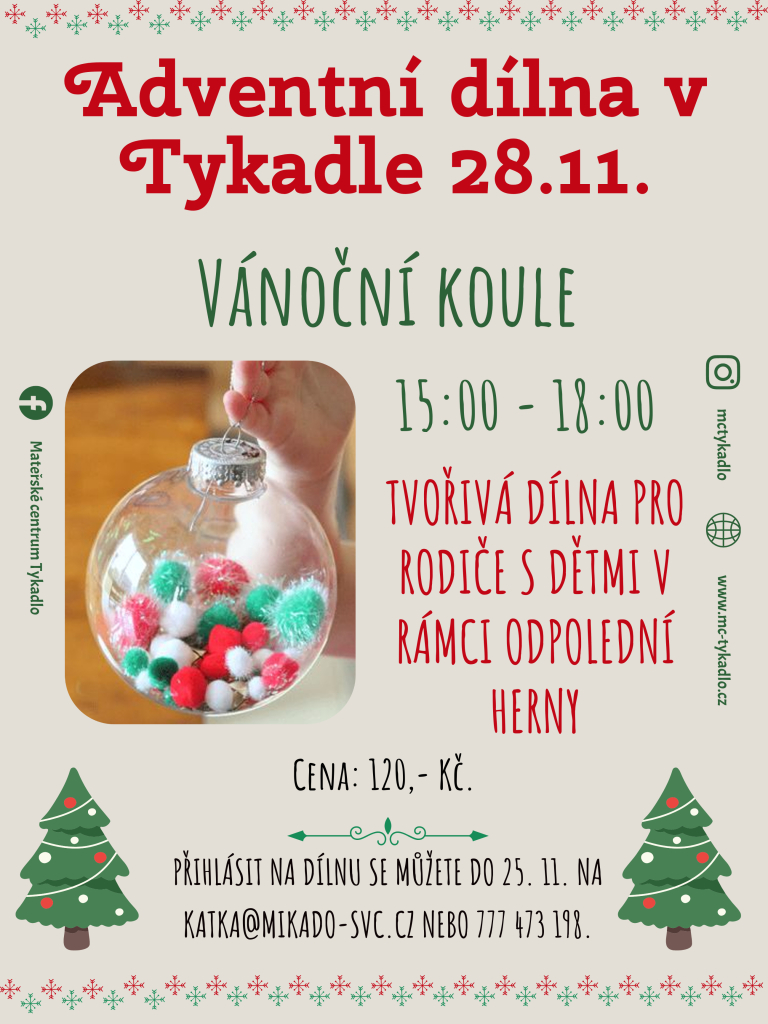 Adventní dílna v Tykadle