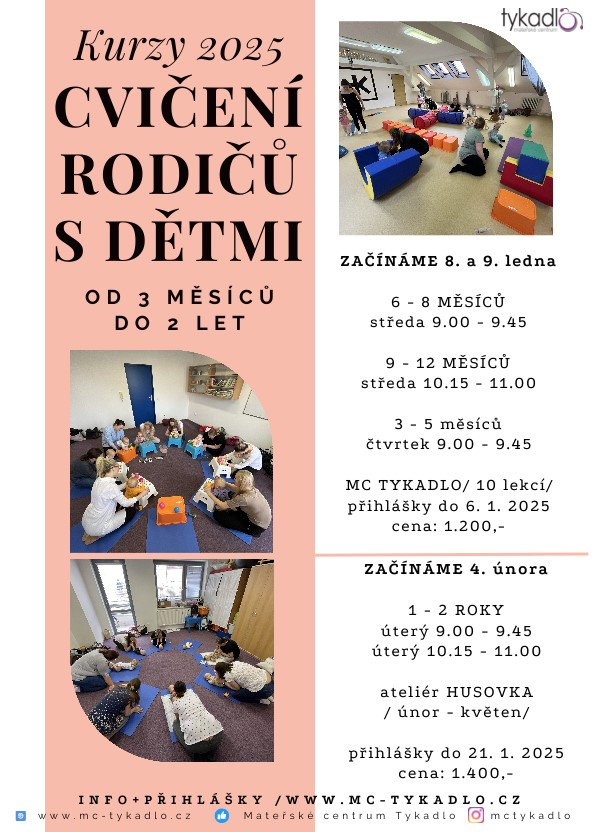 Cvičení rodičů s dětmi od 3 měsíců do 2 let 