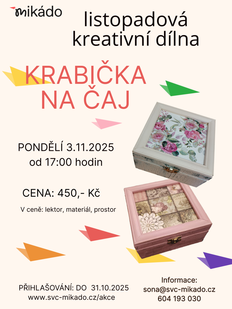 Listopadová kreativní dílna - krabička na čaj