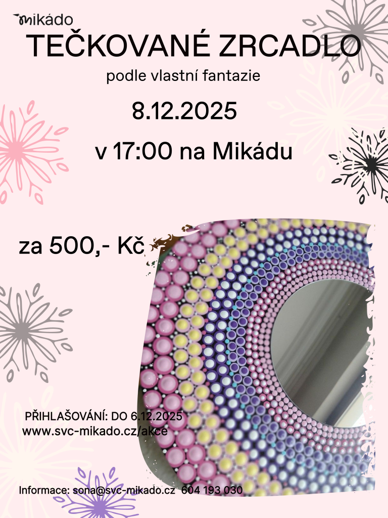 Workshop tečkované zrcadlo