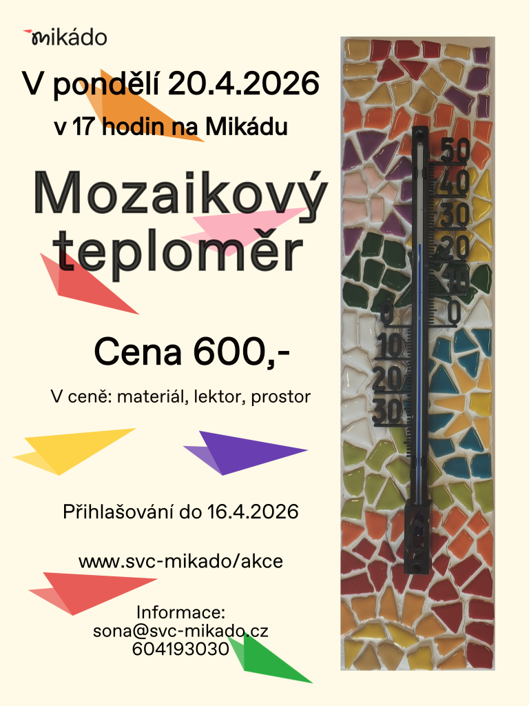 Dubnová kreativní dílna - mozaikový teploměr