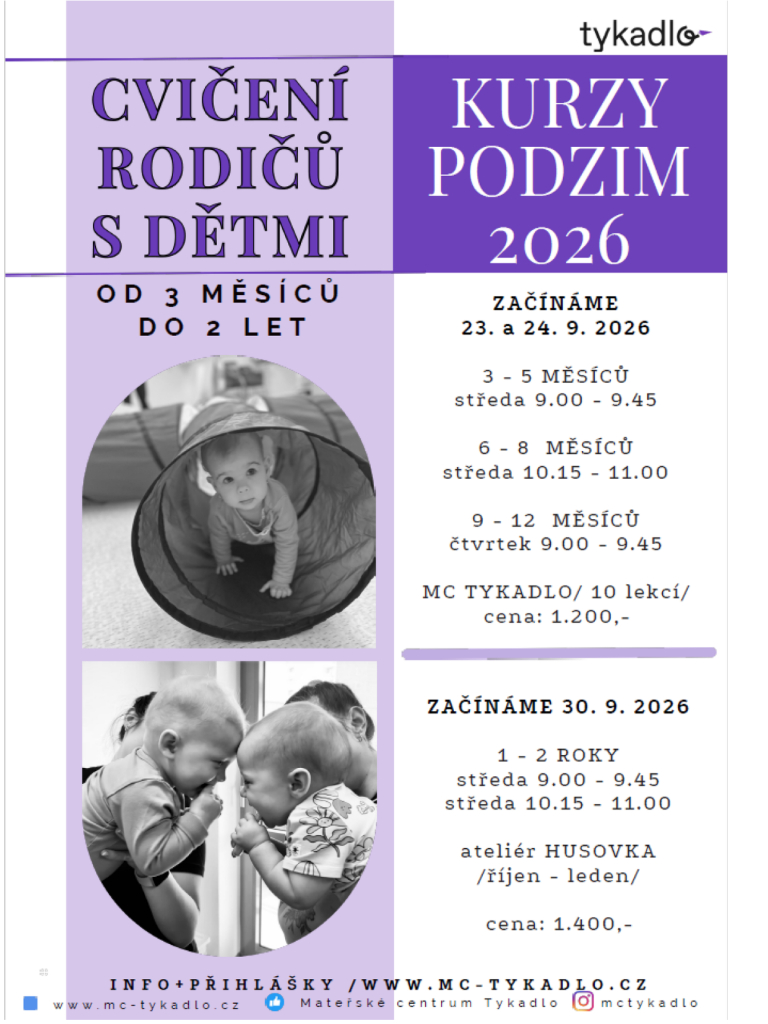  Cvičení rodičů s dětmi od 3 měsíců do 1 roku