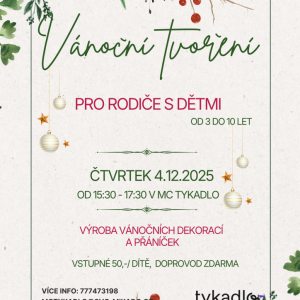 Vánoční dílna pro rodiče s dětmi