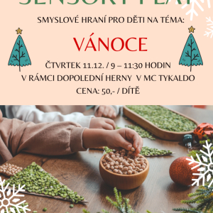 Vánoční sensory hraní v MC Tykadlo