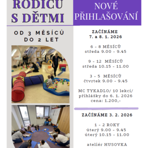 Cvičení rodičů s dětmi od 3 měsíců do 2 let 