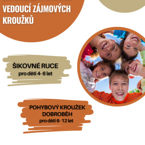 Hledáme vedoucí zájmových kroužků pro nový školní rok 2026/27