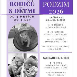  Cvičení rodičů s dětmi od 3 měsíců do 1 roku
